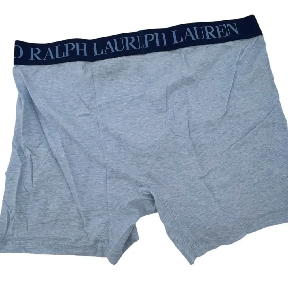 Polo Ralph Lauren Men's 4D-Flex Cotton Stretch Boxer Brief Heather Blue Size XL